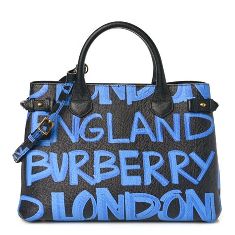 burberry medium banner graffiti|BURBERRY Grainy Calfskin Graffiti Print Medium Banner Tote .